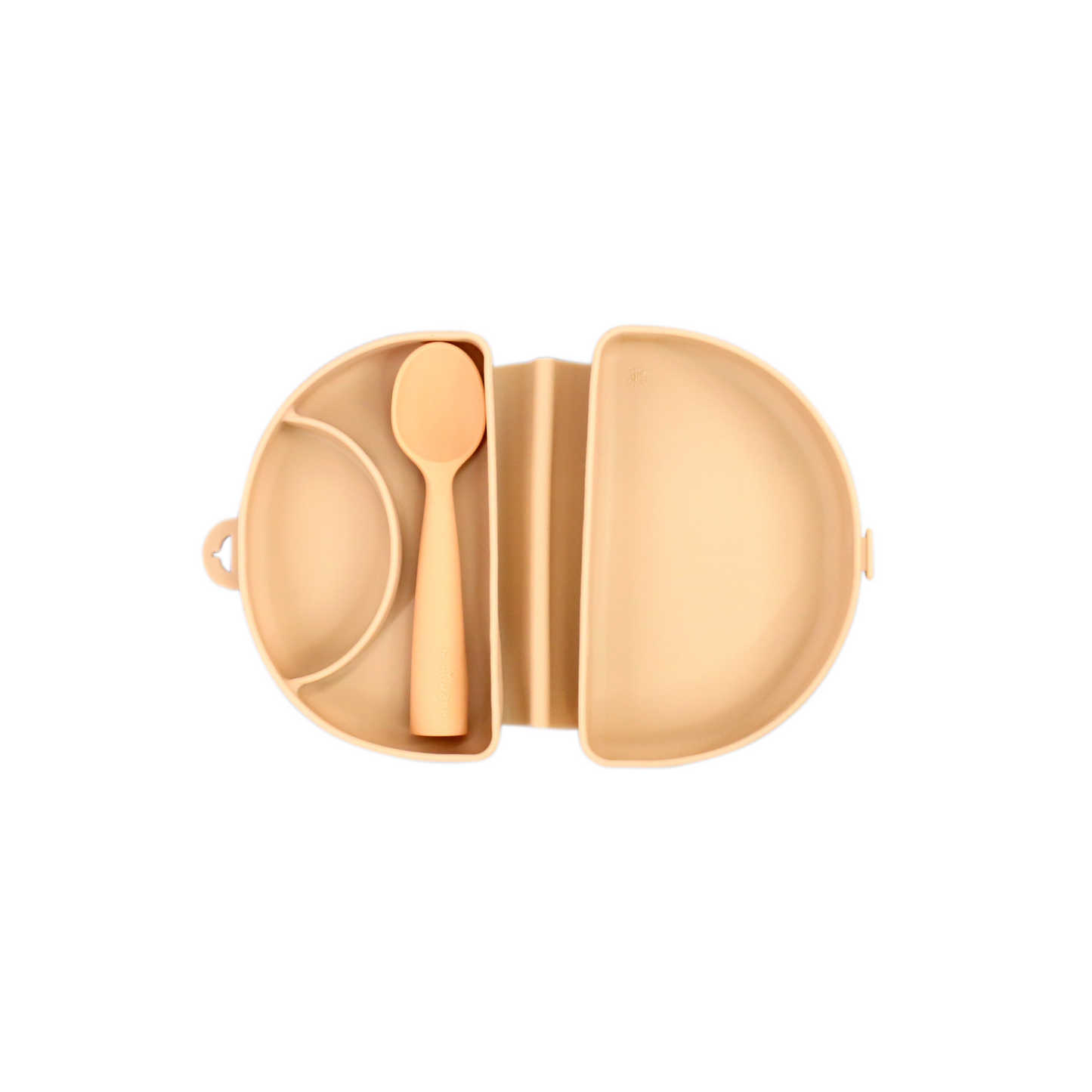 Fold & Scoop - tallrik + sked (Almond Butter/Toffee)
