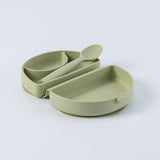 Fold & Scoop - plate + spoon (Pistachio/Pistachio)