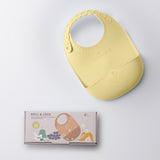 Roll & Lock silicone Bib (Custard)