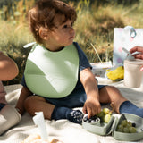 Roll & Lock Bib - 2 Pack (Grey/Keylime)