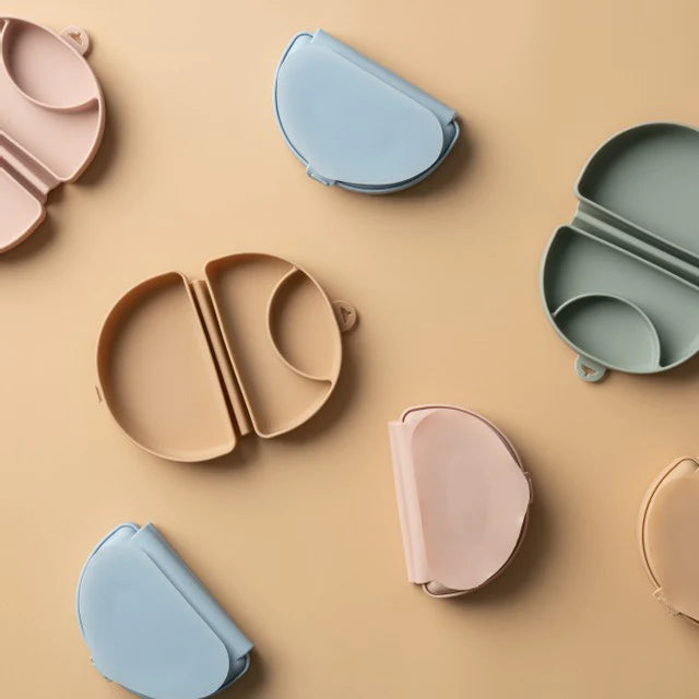 Fold & Scoop - tallrik + sked (Almond Butter/Toffee)