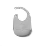 Roll & Lock silicone Bib (Grey)