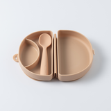 Fold & Scoop - tallrik + sked (Almond Butter/Toffee)