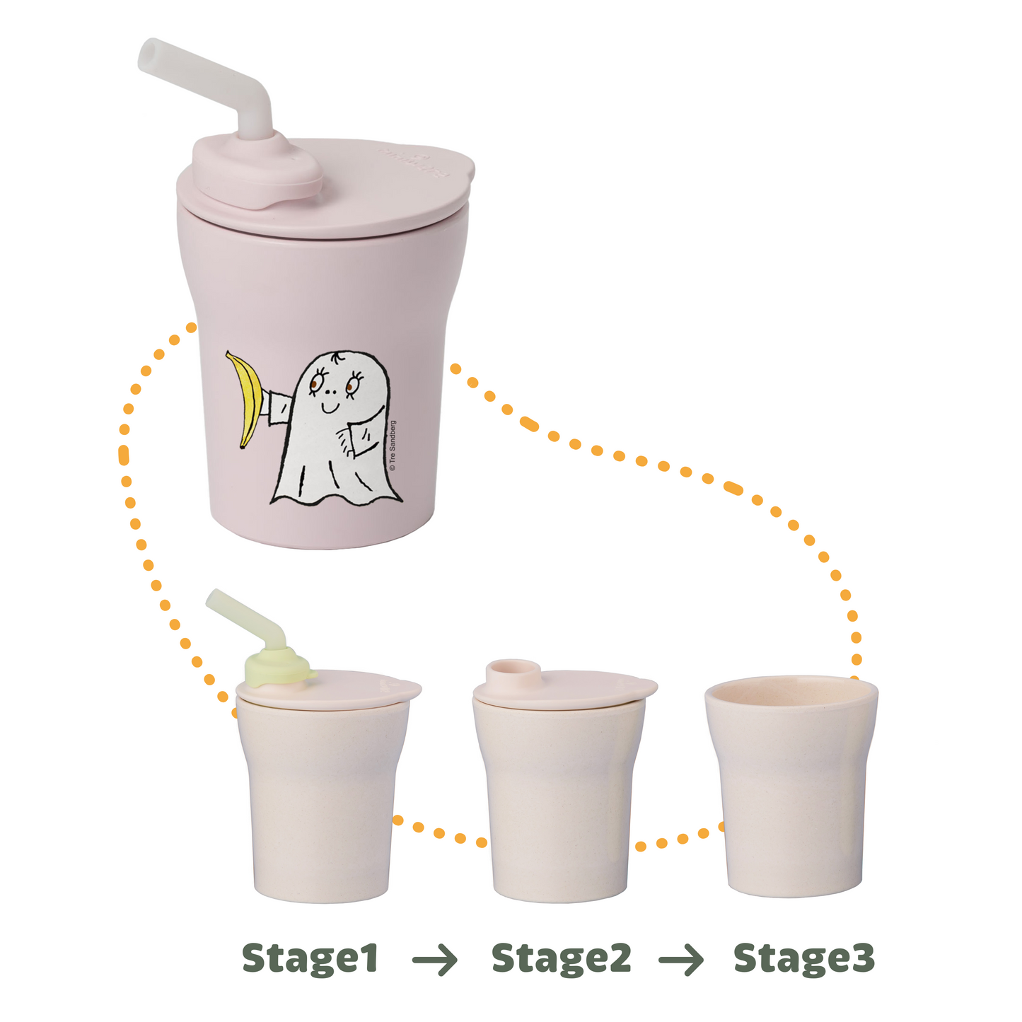 Little Ghost Laban 1-2-3 Sip! Cup (Toffee)