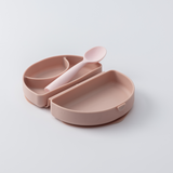 Fold & Scoop - tallrik + sked (Pink Salt/Cotton Candy)