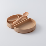 Fold & Scoop - tallrik + sked (Almond Butter/Toffee)