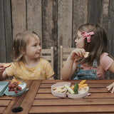 Fold & Scoop – Teller + Löffel (Rosa Salz/Zuckerwatte)