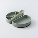 Fold & Scoop - plate + spoon (Pistachio/Pistachio)