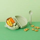 Fold & Scoop - plate + spoon (Pistachio/Pistachio)