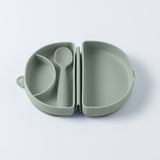 Fold & Scoop - plate + spoon (Pistachio/Pistachio)
