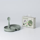 Fold & Scoop - plate + spoon (Pistachio/Pistachio)