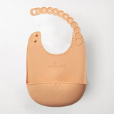 Roll & Lock silicone bib