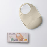 Roll & Lock silicone Bib (Raspberry)
