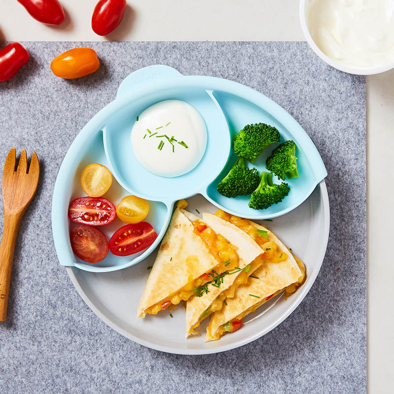 Healthy Meal Set - Divider Plate (Grey/Aqua)