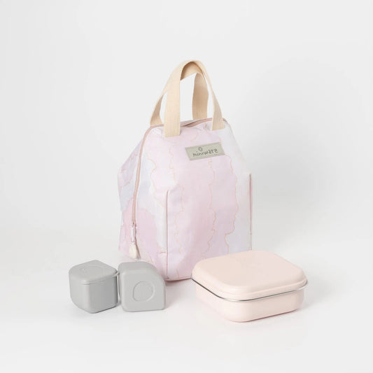Ready go Bento - Set aus Brotdose und Tasche (Pink Cloud)