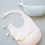 Roll & Lock Silikon Lätzchen - Doppelpack (Grey/Cotton Candy)