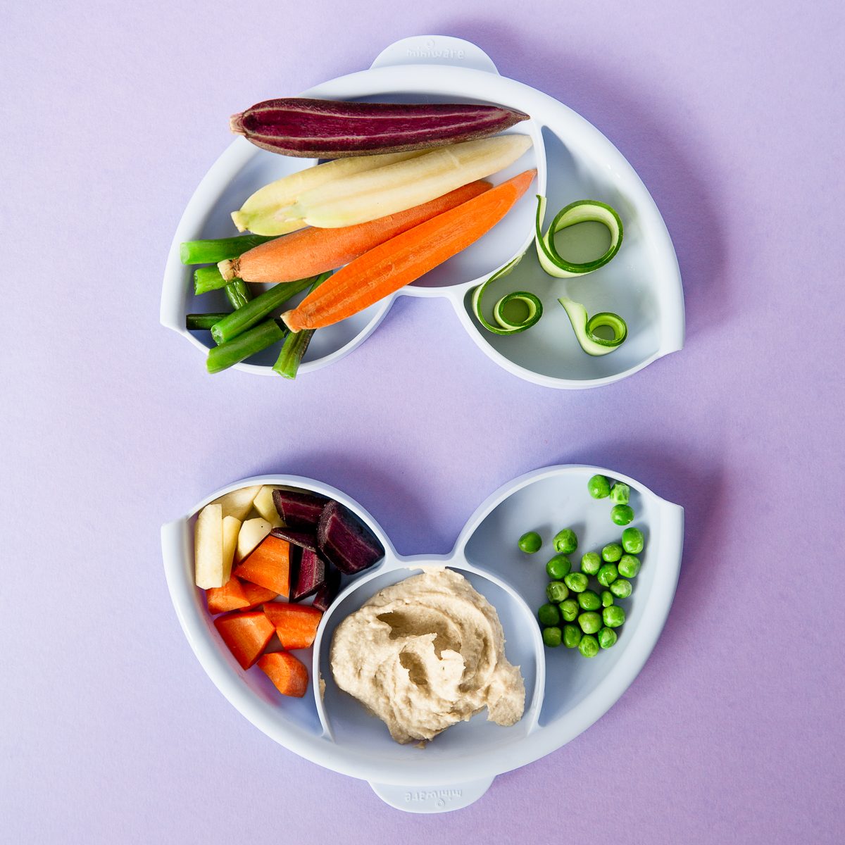 Healthy Meal Set barntallrik (Grey/Lavender)