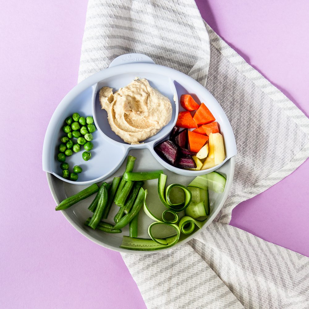 Healthy Meal Set - Divider Plate (Grey/Lavender)